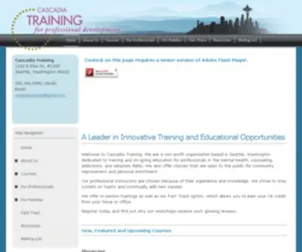 Cascadia-Training.org(Innovative Continuing Education and Professional Development Workshops and Courses for Mental Health) Screenshot