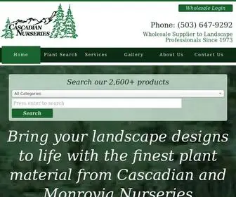Cascadiannurseries.com(Cascadian Nurseries) Screenshot
