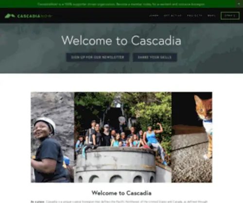 Cascadianow.org(Cascadia Now) Screenshot