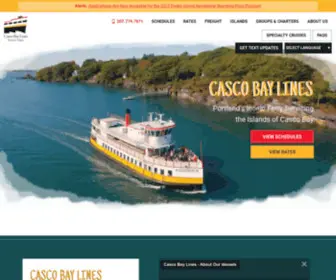 Cascobaylines.com(Casco Bay Island Ferry Service) Screenshot