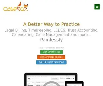 Casefox.com(Legal Billing Software for Attorneys and Law Firms) Screenshot