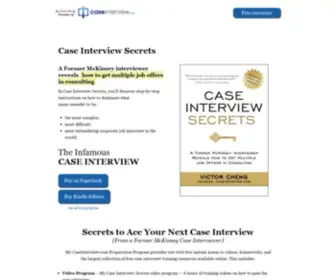 Caseinterviewsecrets.com(Case Interview Secrets by Victor Cheng) Screenshot