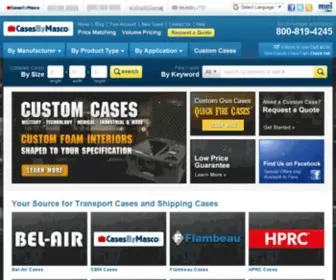 Casesbymasco.com(Durable Transport and Shipping Cases) Screenshot