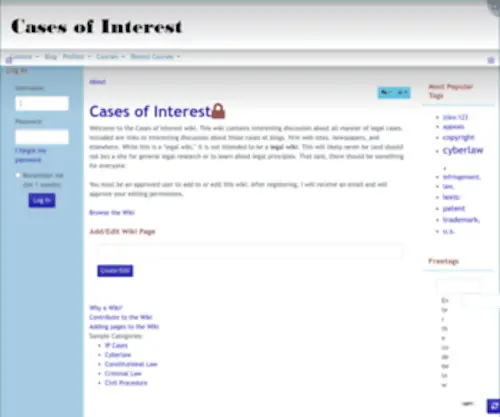 Casesofinterest.com(Cases of Interest) Screenshot