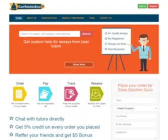 Casesolutionguru.com(Harvard Case Studies) Screenshot