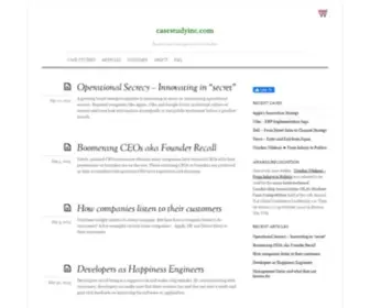 Casestudyinc.com(Business and Management Case Studies) Screenshot