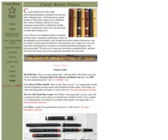 Caseyburnsflutes.com(Irish Flutes) Screenshot