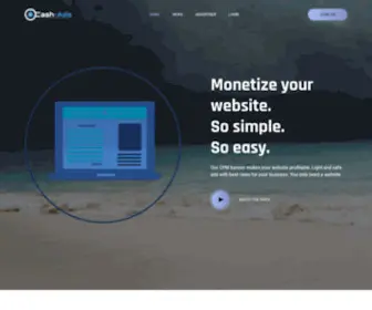 Cash-ADS.com(CPM banner ad network) Screenshot