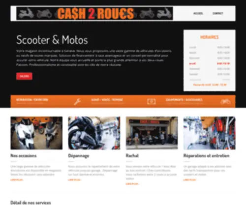 Cash2Roues.ch(Garage scooters et motos) Screenshot