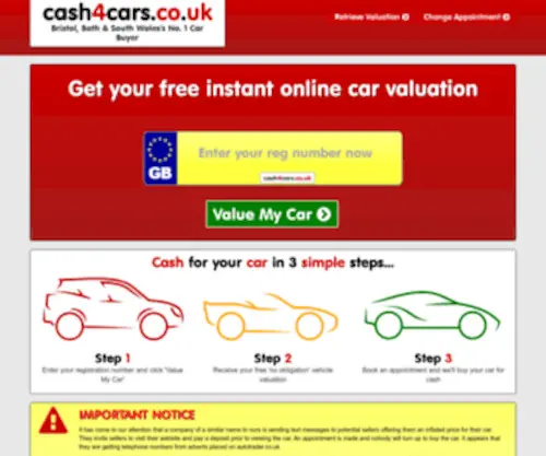 Cash4Cars.co.uk(Value My Car) Screenshot
