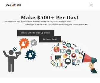 Cash4Clickz.com(How To Make Money Online) Screenshot