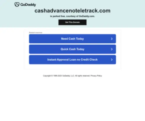 Cashadvancenoteletrack.com(Cash advance loans) Screenshot