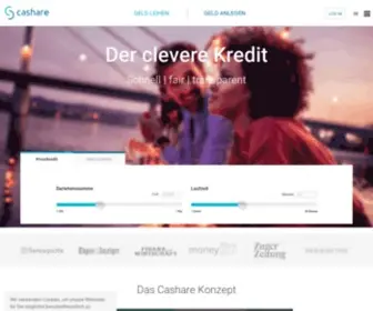 Cashare.ch(Die erste und grösste Crowdlending) Screenshot
