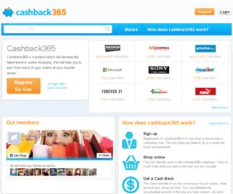 Cashback365.com(Cash back shopping) Screenshot