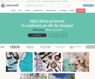Cashbacker.se(Cashback när du handlar skor och kläder online) Screenshot