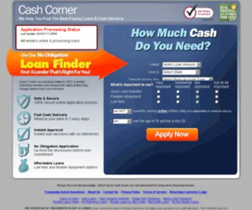 Cashcornerapp.com(Cashcornerapp) Screenshot