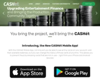 Cashet.com(CASHét is an innovative and complete MasterCard®) Screenshot