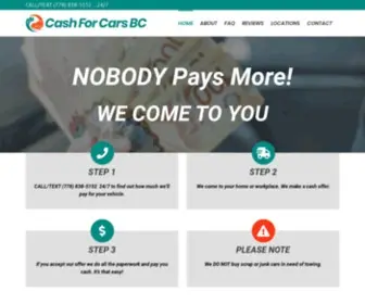 Cashforcars-BC.com(Cash for Cars Vancouver pays from $100) Screenshot