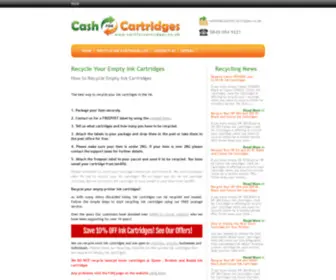 Cashforcartridges.co.uk(Recycle Ink Cartridges) Screenshot