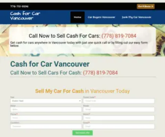 Cashforcarvancouver.ca(Fast Cash For Cars Vancouver) Screenshot