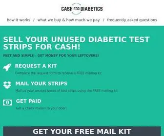 Cashfordiabetics.com(Cash for Diabetic Test Strips) Screenshot