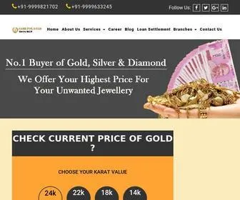 Cashforgolddelhincr.com(We Buys Gold Silver And Diamond Call) Screenshot