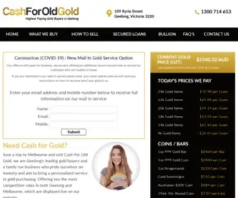 Cashforoldgold.com.au(Cash for Old Gold) Screenshot