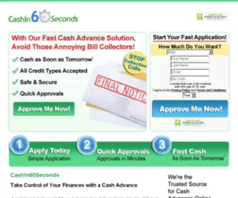 Cashin60Seconds.com(Cashin 60 Seconds) Screenshot