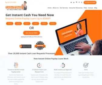 Cashinasnap.com(Online Instant Fast Cash Payday Loan) Screenshot