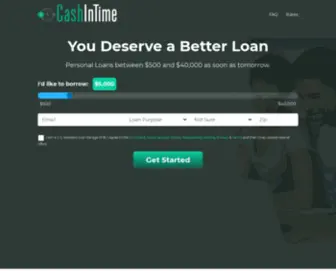Cashintime.com(Quick & Easy online process for Cash Loans) Screenshot