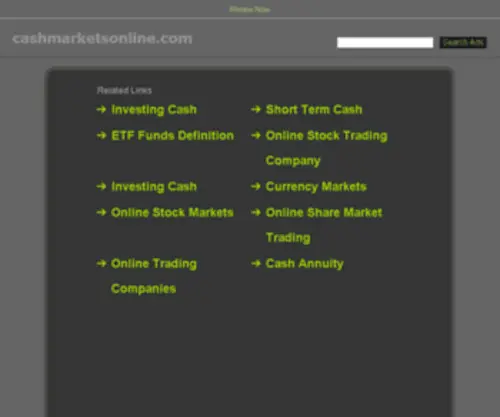 Cashmarketsonline.com(Find Cash Advance) Screenshot