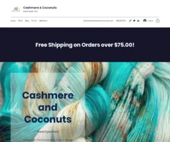 Cashmereandcoconuts.com(Hand Dyed Yarn Store) Screenshot