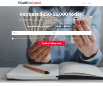 Cashnetcapital.com(Quick & Easy online process for Cash Loans) Screenshot