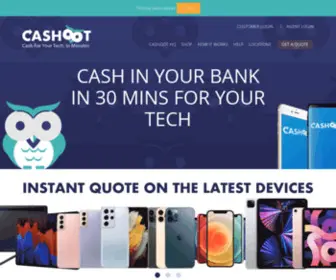 Cashoot.com(Cash In Your Bank In 30 Mins For Your Tech) Screenshot