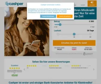 Cashper.de(Minikredit mit 0% Zinsen bis 1500) Screenshot