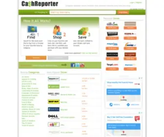 Cashreporter.com(Cashback Comparison Site) Screenshot