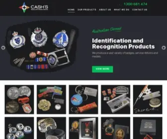 Cashsawards.com.au(Promotional Medallions Badges) Screenshot