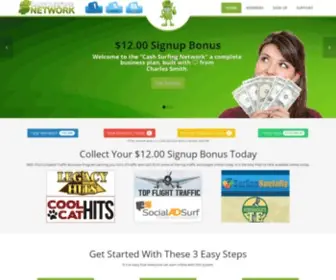 Cashsurfingnetwork.com(Cash traffic exchanges) Screenshot