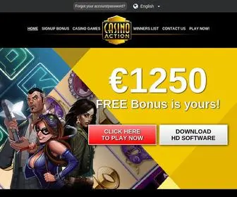 Casinoaction.com Screenshot