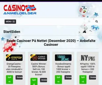 Casinoanmeldelser.com Screenshot