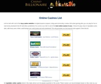 Casinobillionaire.net(Online slots) Screenshot