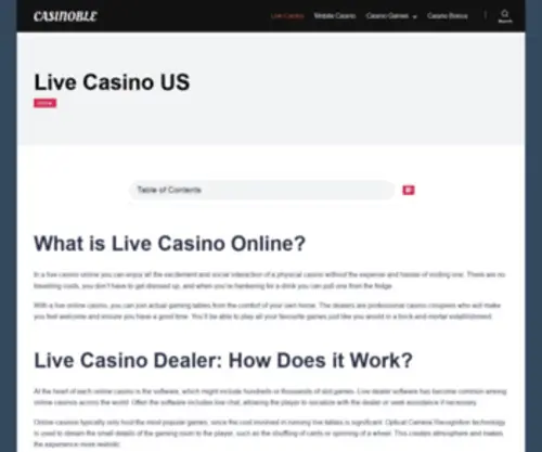Casinoble.us Screenshot