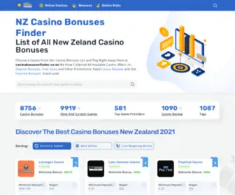 Casinobonusesfinder.co.nz Screenshot