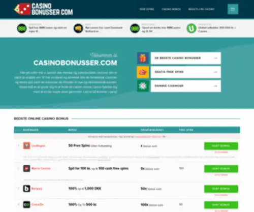 Casinobonusser.com Screenshot