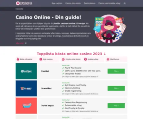 Casinofia.se Screenshot