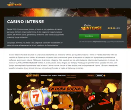 Casinointense.es Screenshot