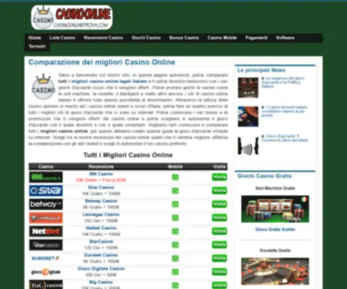 Casinoonlineprova.com(Casinoonlineprova) Screenshot