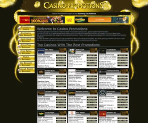 Casinopromotions.com Screenshot