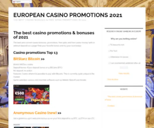 Casinopromotions.eu Screenshot