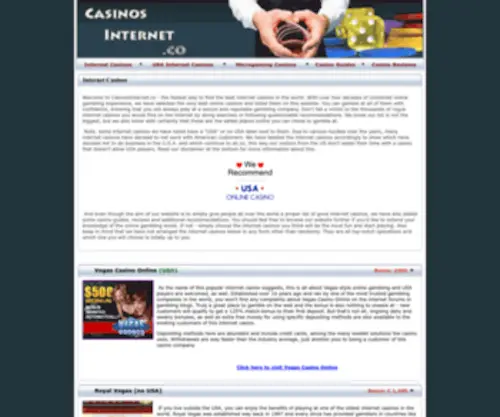 Casinosinternet.co Screenshot